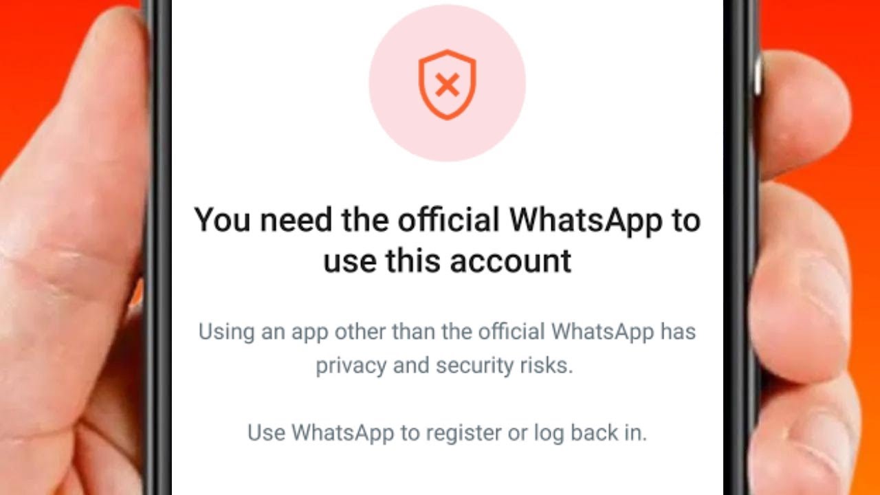 you need the official whatsapp to use this account artinya dan cara menagtasinya