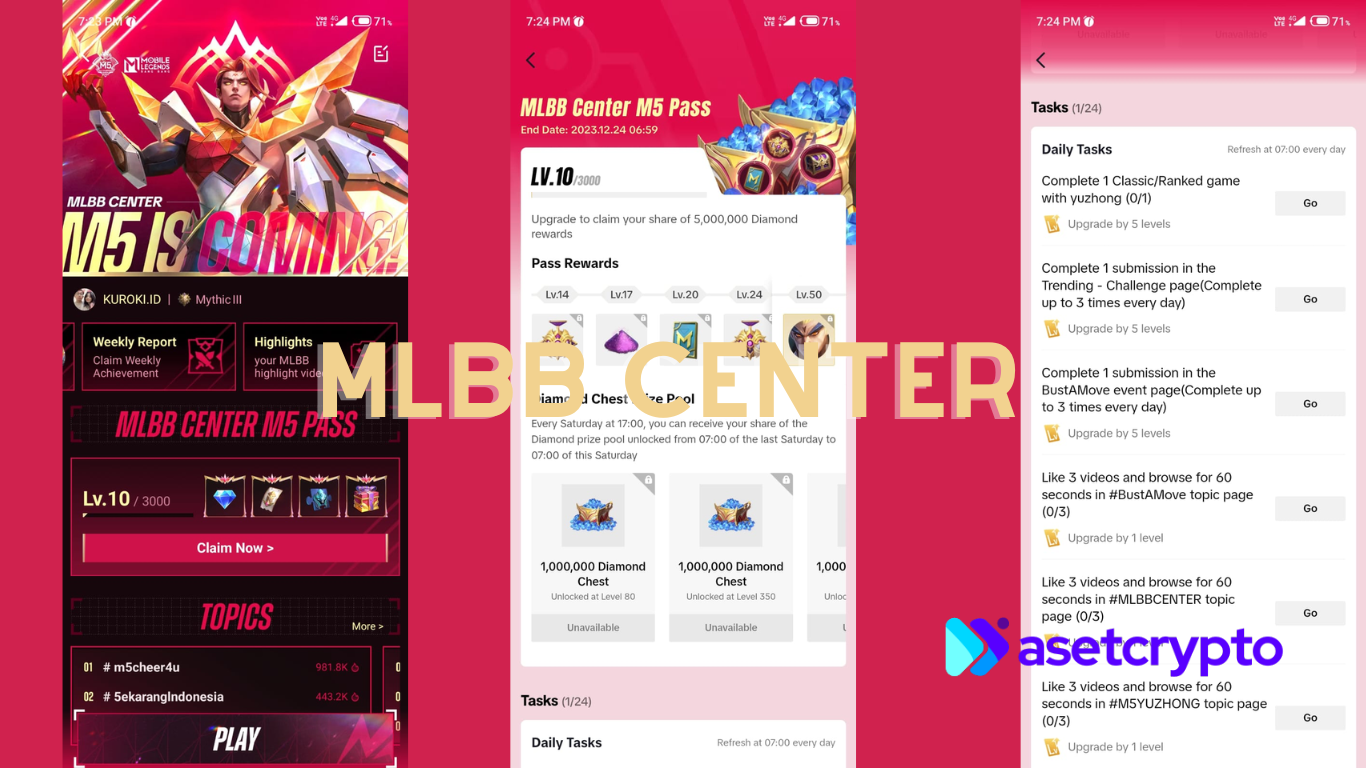 MLBB CENTER CLAIM REWARDS M5 PASS